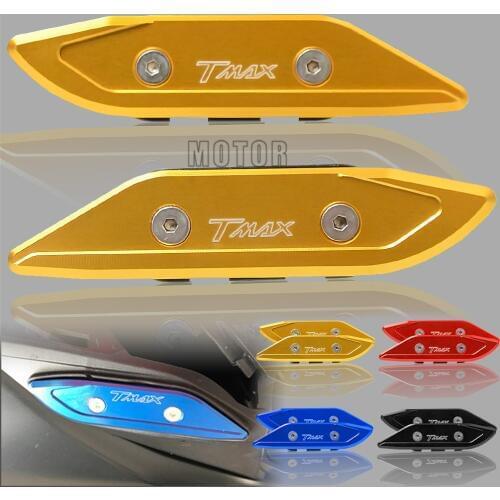 For YAMAHA T-MAX T MAX TMAX 530 2012-2017 CNC Aluminum Motorcycle Windshield Rear View Side Mirrors Bracket Hole Cap Clamp Cover