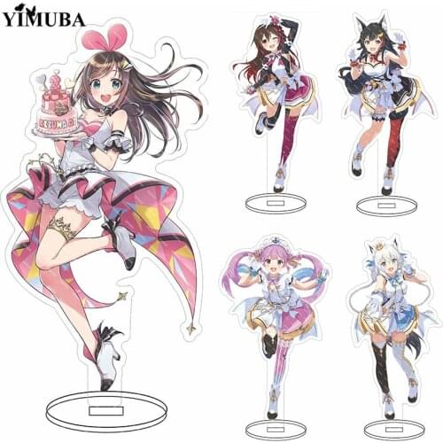 Hololive Vtuber Girls Kizuna AI Acrylic Stands Model Plate Fubuki Okayu Ayame Mio Subaru Matsuri Standing Collection Desk Decor