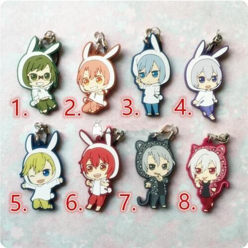 Idolish7 Anime keychain IZUMI IORI YAMATO NIKAIDO SOGO NAGI TAMAKI Gaku Mitsuki OSAKA Rubber strap/mobile phone charms D173