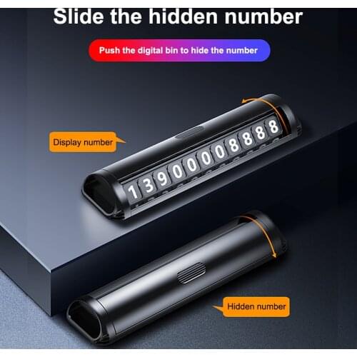 Innovative Hidden Car Temporary Stop Sign Mobile Phone Digital Sticker Car Decoration Number Plate Stop Sign Temporary Stop Sign