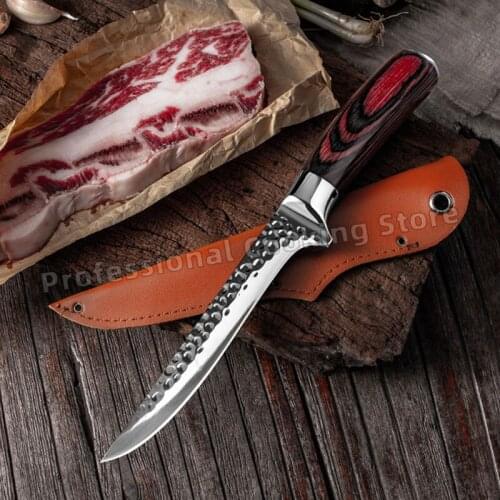 Forged Stainless Steel Boning Knife Meat Cleaver Slicing Knife Fish and Vegetable Knife Kitchen Cooking Tools