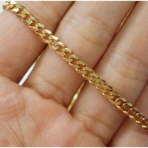Lot of 5meter HIgh Quality Stainless Steel Curb Link Chain 18K Gold jewelry finding / Marking Chain DIY