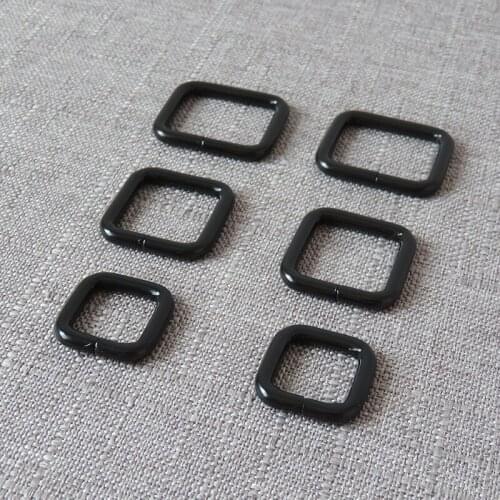100pcs 15mm 20mm 25mm webbing metal belt buckle square strap buckle for bag backpack handbag accessory dog pet lead leash buckle