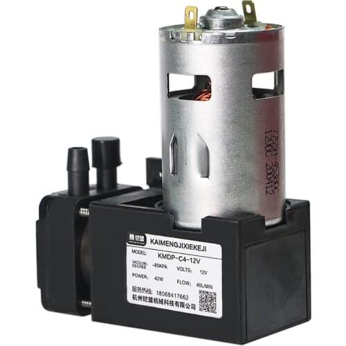 DC 12V/24V 42W Mini DC Oilless Vacuum Pump Small Vacuum Suction Pump Diaphragm Pump Air Pump -85KPA +550KPA 40L/MIN