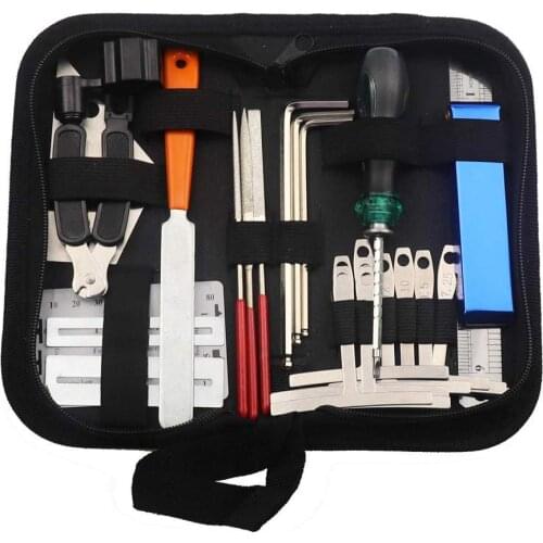 DIY Guitar Tool Kit Guitar Repairing Maintenance Tools String Organizer Gauge Measuring Tool Hex Wrench Set Instrumental Tools