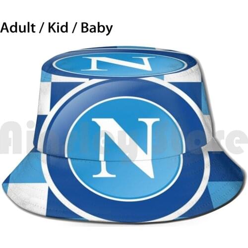 Naples Flag Euro club Sun Hat Italy Maradona Blue Football Calcium Never Give Up Ssc Napoli Eternal