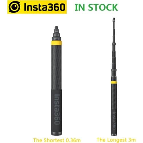 IN STOCK Insta360 Carbon fiber 3 Meters Extended Edition Invisible Selfie Stick for Insta 360 ONE X2 /ONE R /ONE X Accessories