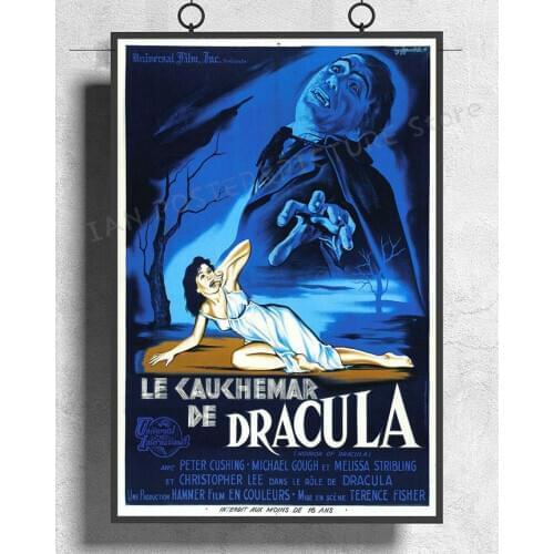 NJ748 DRACULA Movie 1958 Christopher Lee Vampires Wall Sticker Silk Poster Art Home Decoration