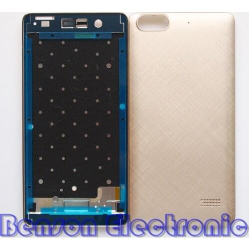 BaanSam New LCD Holder Front Frame Battery Back Cover For Huawei Honor 4C Housing Case With 3M Adhesive+Power Volume Buttons
