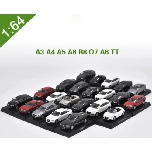 Original Box 1:64 AUDIA3 A4 A5 A6 A8 R8 TT S6 Alloy Model Car Static Metal Model Vehicles