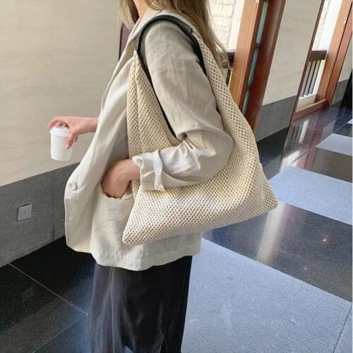 Wicker Woven Straw Bag Designer Handbags Fashion Rattan Women Shoulder Bags Large Capacity Tote Casaul Female Summer Beach Purse