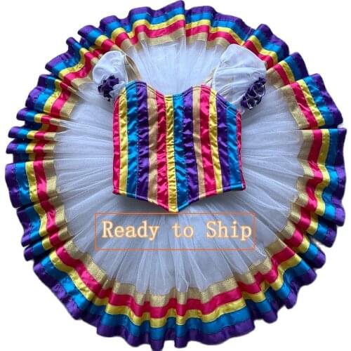 Harlequinade Professional Pancake Ballet Tutu Costume Separative Bodice Tutu Skirt Concert Tutus Child Ballerina Ready to Ship