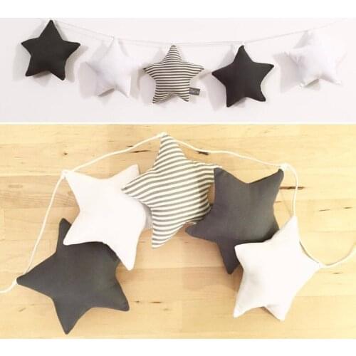 Nordic Garlands Star String Wall Hanging Ornaments Kids Room Decor Nursery Baby Room Bed Tent Decoration Photography Props