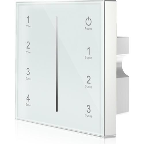 T18-1; 4 zone single color/1CH,4CH,10mA/CH Touch Panel 0-10V LED Dimmer; Output connect with 0/1-10V dimmable driver