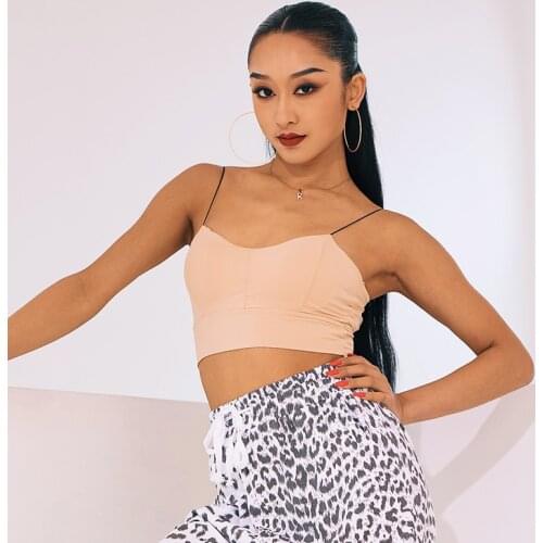 New Latin Dance Tops Female Sexy Sling Vest Modern Standard Dance Practice Clothes Rumba Tango Samba Cha Cha Dancewear DWY5621