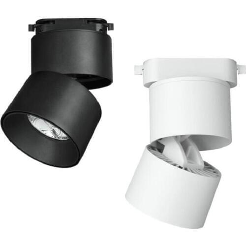 4 Wires 3 phase Black White Body LED Track Lamps COB LED Rail Spot Light AC85-265V 20W 30W LED Track Lights