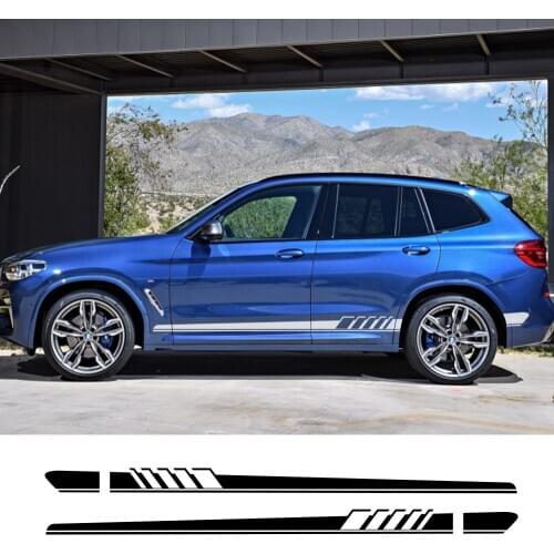 For BMW X5 E70 E53 F15 X3 F25 E83 X6 F16 E71 X1 F48 E84 X2 X4 F26 X7 M2 M3 M4 M5 M6 2Pcs Car Side Sticker Car Tuning Accessories