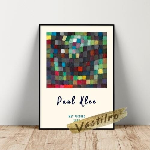 Paul Klee Museum Exhibition Poster, Paul May Picture Wall Art, Color Block Wall Picture, Klee Vintage Geometry Abstract Prints