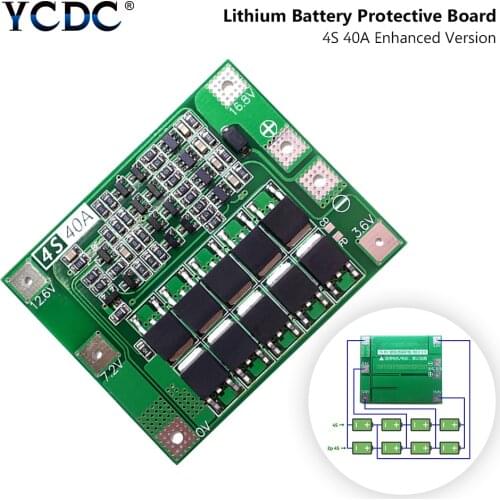 4S 40A 14.8V 16.8V Li-ion Lithium Battery Charger PCB BMS Protection Board For Drill Motor Lipo Cell Module Enhanced Version