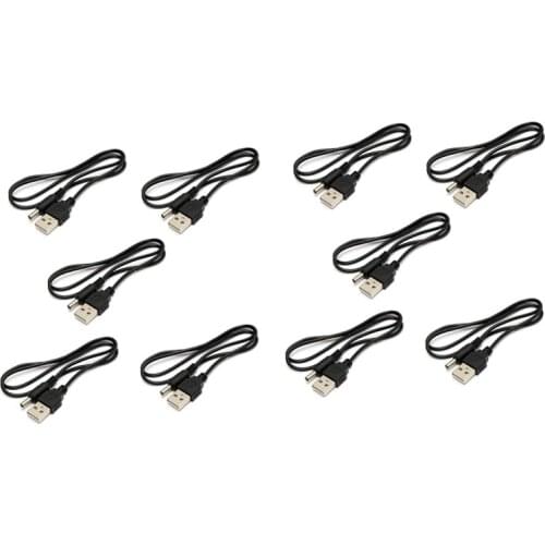 Lot 10pcs USB 2.0 Male to DC Power Jack Plug Size 3.5mm x 1.35mm Cord Charging Charger Cable for Digital Massager Wholsale