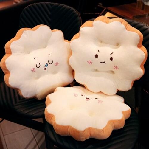 42CM Cartoon Cute Plush Biscuits Cushion Stuffed Children Soft Toys Home Chair Sofa Lovely Cushion For Children Birthday Gift