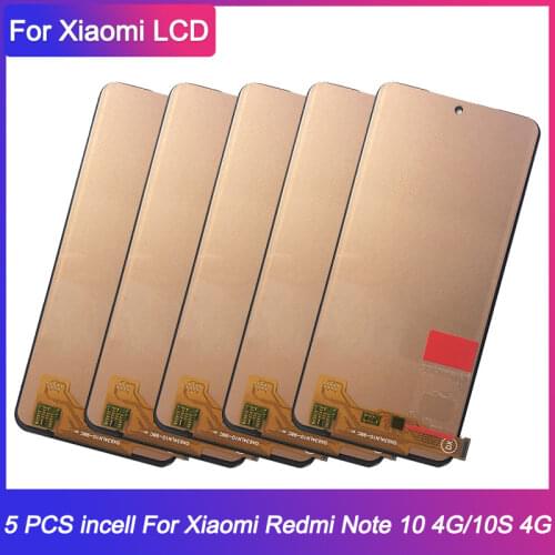 5 Piece/lot For Xiaomi Redmi Note 10 Note 10s LCD incell For Xiaomi Redmi Note 10 Note 10s LCD With Touch M2101K7AI M2101K7AG