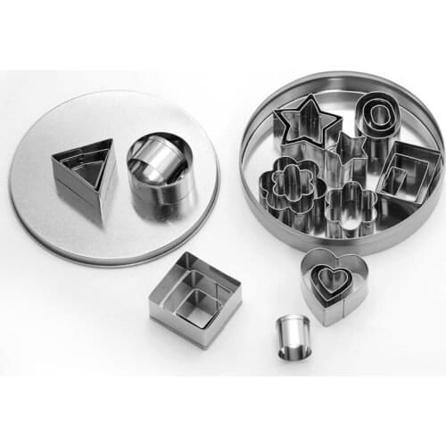 24/50/74pcs Stainless Steel Cookie Cutter Set Biscuit Cookie Cake Nozzle Mold Christmas Pastry Cutters Slicers Baking Tools