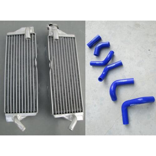 FOR HUSQVARNA TC250 TE 250 TE450 TC450/510 2003-2009 Aluminum Radiator + BLUE silicone radiator Hose