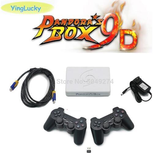 Arcade game Pandora Box 9D 2500 in 1 Motherboard 2 Wired Gamepad players and wireless Gamepad set Usb connect joypad Tekke 3