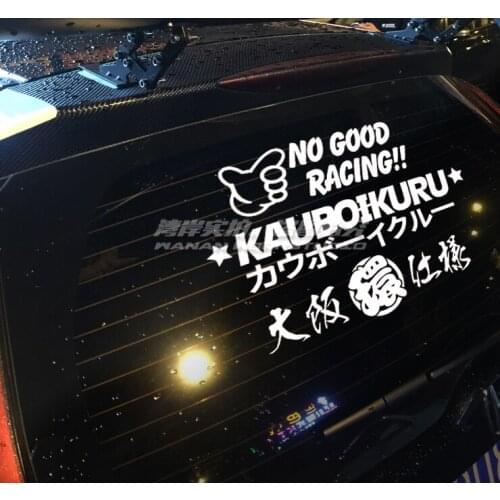 Automobile Truck Window Rear Windshield Sticker Car Styling Decal for japanese No Good Racing JDM Osaka