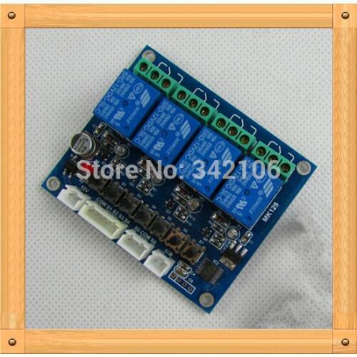 Free Shipping!!! XH-M129 4-way relay switch module / loop key to reset the module sensor