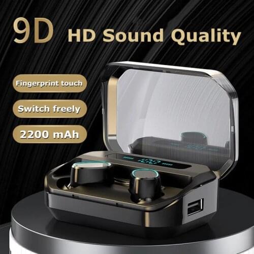 Wireless Earphones TWS 5.0Bluetooth Earphones Microphone Touch Control HIFI Mini In-Ear Earbuds Sport Waterproof Heasets HD Call