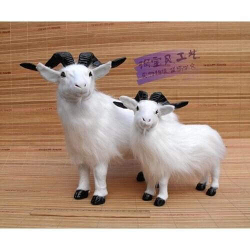 One piece simulation sheep toy polyethylene & furs white goat doll gift 2251