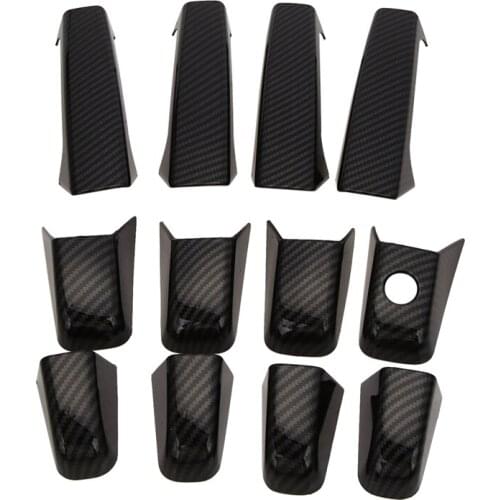 Car ABS Carbon Fiber Pattern Door Handle Cover for Chevy Silverado 1500 2500 3500 GMC Sierra 1500 2007-13
