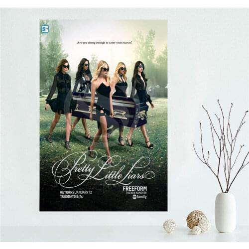 YJW523-L41 Custom Pretty Little Liars Season Canvas Painting Wall Silk Poster cloth print DIY Fabric Poster FF-35