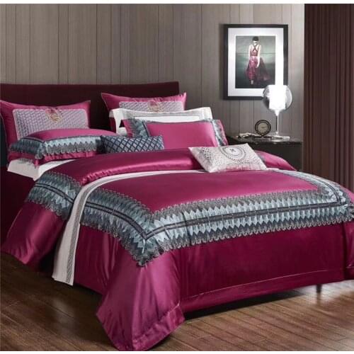 French Chic 1000tc Egyptian Cotton Royal Luxury Bedding set King Queen Size Lace Duvet Cover Bed sheet Fitted sheet Pillowcase