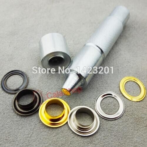 One Setting Tool + 60 PCS Grommet Eyelets 12mm 1/2" Canvas Clothes Leather F74Mx