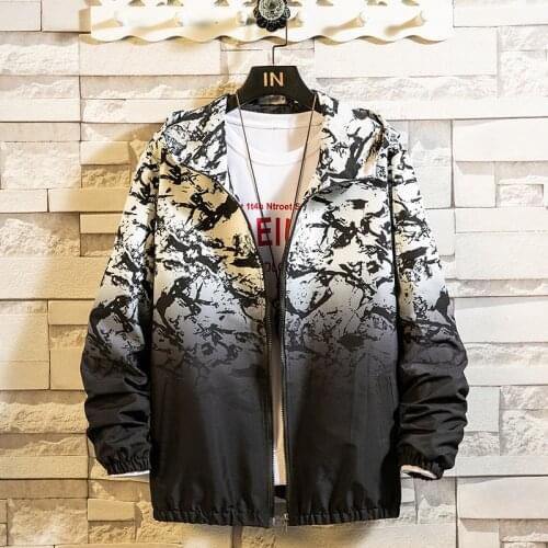 Womens Hooded Jackets Coats 2021 New Spring Fashion Print Windbreaker Women Basic Jacket Coat Zipper Lightweight Jacket Famale
