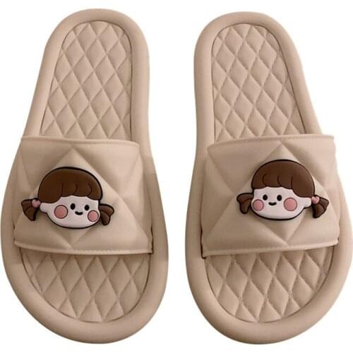 889tnhtx Tide Girl Summer Sandales Cartoon Cute Girl Heart Indoor Home Outside Wearing Beach Slippers