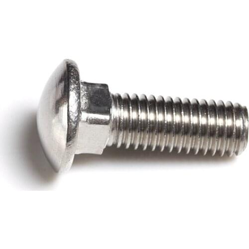 M10 Carriage Bolts Stainless Steel Round Head Square Neck Screw Length 20mm-100mm