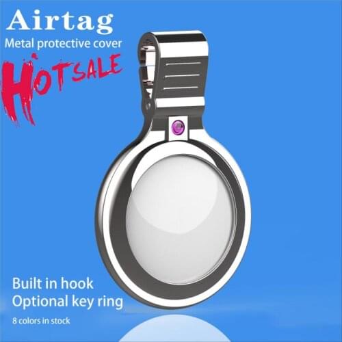 Metal Protector Case With Keychain For Apple Airtags Shockproof Anti-scratch Anti-fall Protective Cases Shell For Airtag Air Tag