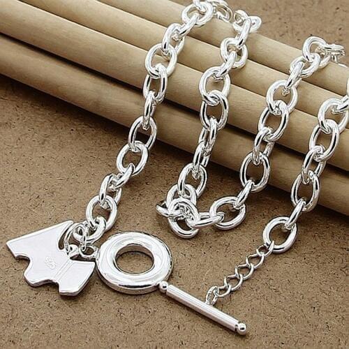 Trendy Jewelry 925 Sterling Silver Cute Animal Dog Pendant Necklaces New Charm Jewelry Men Women Necklace