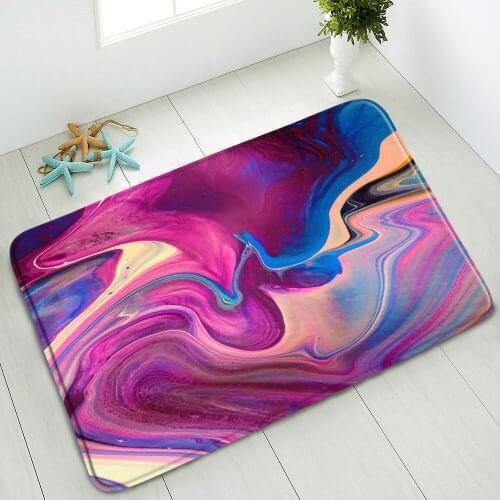 Colorful Pattern Non-Slip Bath Mats Creative Abstract Indoor Floor Mats Bedroom Kitchen Doormat Foot Pads Absorbent Home Carpet