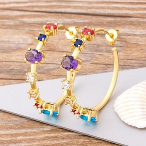 Nidin Women's Gold Earrings