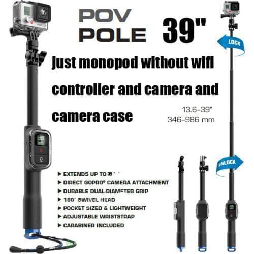 2015 NEW SP POV Pole Handheld Monopod With WIFI Remote Housing case + Tripod Mount Adapter For Gopro Hero 4 3+ 3 Sport Camera
