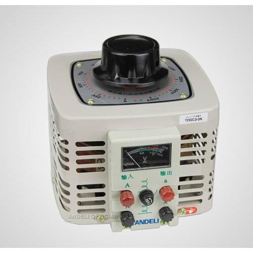 Single phase voltage regulator 2000w AC 220V input power converter TDGC2-2kva stepless voltage transformer range 0-250V