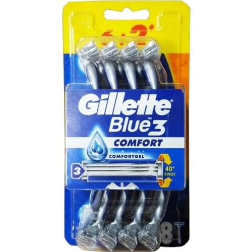 Blue3 Comfort Disposable Razor - 8 Pcs in 1 Pack