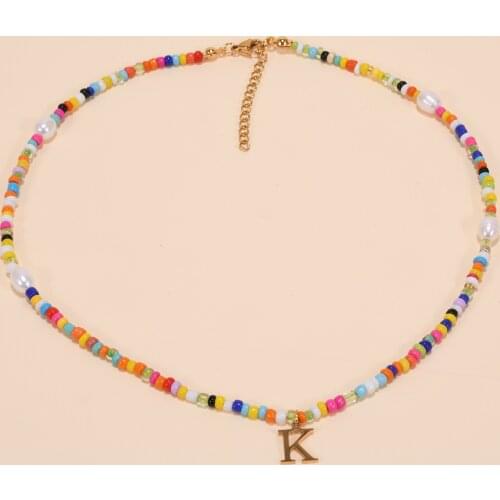 KBJW Original Summer Look Accessory Customized Letter Initial Pendant Necklace Stainless Steel 18K Gold Plated Jewelry Choker