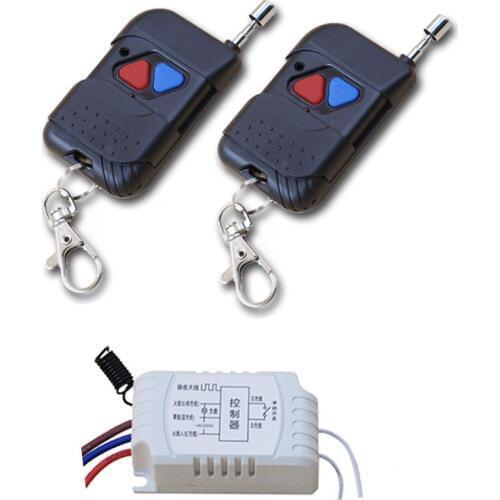 Good Design AC220V RF Wireless Remote Control Relay Switch Radio Relay Switch Receiver with Transmitter 315MHZ 2Key Remote