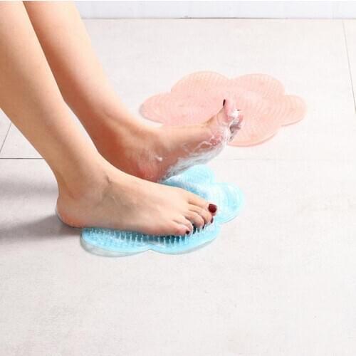 1pc Silicone Bathroom Mats Lazy People Bath Artifact Back Massage Cushion Sole Non-slip Massage Pad Foot Wash Bathroom Mat